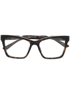 Balenciaga Eyewear lunettes de vue à logo imprimé - Marron