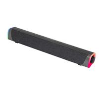 Woxter Big Bass 320 soundbar met 20 W vermogen (RGB-achtergrondverlichting, 3,5 mm, PC/PS4/Xbox/TV/Mobil/Tablet), stroomvoorziening via USB, zwart
