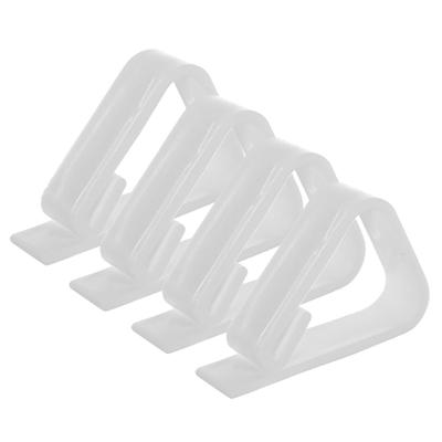Tafelkleed klemmen - 16x stuks - wit - kunststof - 5 x 3 x 1 cm - buiten tafel klemmen Tafelkleed klemmen - 16x stuks - wit - kunststof - 5 x 3 x 1 cm - buiten tafel klemmen