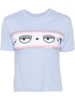 Chiara Ferragni t-shirt en coton à motif Eyelike - Bleu