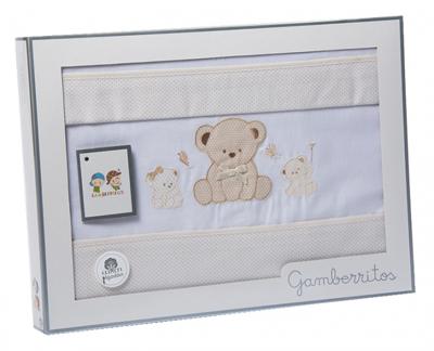 Gamberritos lakenset maxi beertje katoen beige 3-delig Gamberritos lakenset maxi beertje katoen beige 3-delig