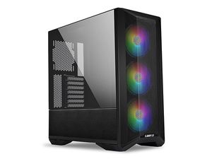 Lian Li LANCOOL II Mesh C RGB Midi-tower PC-behuizing, Gaming-behuizing Zwart 3 voorgeïnstalleerde LED-ventilators, Stoffilter, Zijvenster