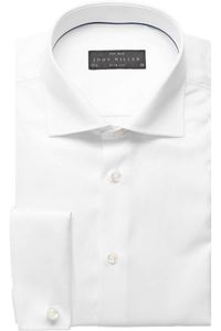 John Miller Slim Fit Overhemd wit, Effen