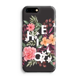 Hello in flowers: Volledig Geprint iPhone 7 Plus Hoesje