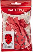 Amscan INT996522 - latex ballonnen kevers, 6 stuks, circa 28 cm, verjaardag, ballon