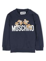 Moschino Kids sweat à imprimé Leo Teddy - Bleu - thumbnail