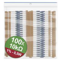 Quadrios 22P096 22P096 Metaalfilmweerstand assortiment 10 kΩ Axiaal bedraad 0.5 W 1 % 1 set(s)