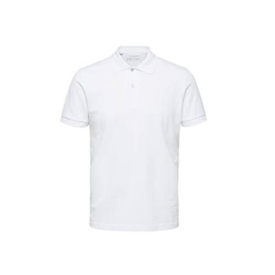 SELECTED HOMME regular fit polo SLHNEO van biologisch katoen wit