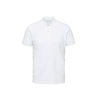 SELECTED HOMME regular fit polo SLHNEO van biologisch katoen wit