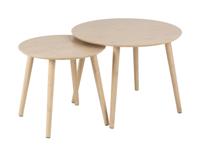 Bendt Salontafel Keno Set van 2 stuks, bamboe - naturel - Rond