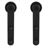 Schuifdeurhanger set Varsi zwart t.b.v. extra