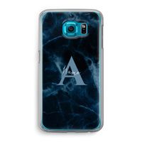 Midnight Marble: Samsung Galaxy S6 Transparant Hoesje