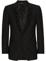 Dolce & Gabbana blazer boutonné à sequins en all over - Noir