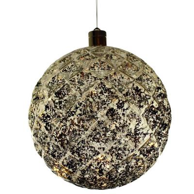 1x Gouden bal met kerstverlichting 20 cm - Kerstbal 1x Gouden bal met kerstverlichting 20 cm - Kerstbal