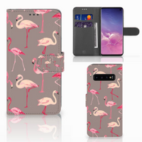 Samsung Galaxy S10 Telefoonhoesje met Pasjes Flamingo