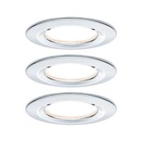 Paulmann Nova Inbouwlamp voor badkamer Set van 3 stuks LED LED 18 W IP44 Chroom (glanzend)