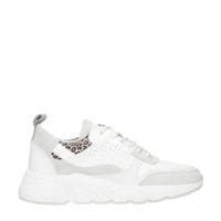 Manfield suède dad sneakers wit