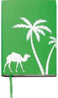 Cedon notitieboek met leeslint luxe A5 karton/papier groen