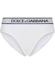 Dolce & Gabbana culotte à bande logo - Blanc