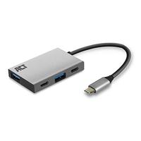 ACT AC7070 USB-C Hub 4 port met 2x USB-C en 2x USB-A, SuperSpeed 10Gbit/s,Grijs