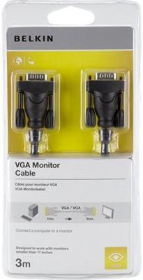 Belkin F2N028BT3M VGA kabel 4,57 m HDDB15 VGA (D-Sub) Beige, Zwart