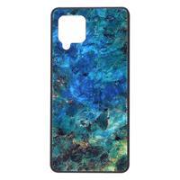 Shop4 - Samsung Galaxy A42 5G Hoesje - Harde Back Case Marmer Kleurrijk