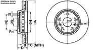 Remschijf ATE, Remschijftype: Geventileerd: , u.a. für Renault