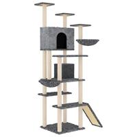 Bussandri Exclusive - Kattenmeubel met sisal krabpalen 191 cm donkergrijs