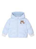 Dolce & Gabbana Kids doudoune à patch logo - Bleu