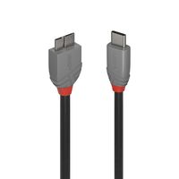 Lindy 36620 USB-kabel 0,5 m USB 3.2 Gen 1 (3.1 Gen 1) USB C Micro-USB B Zwart