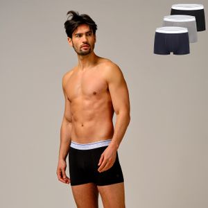 Bamigo Mason Slim Fit Korte Boxershorts Grijs-Navy-Zwart (3-pack)