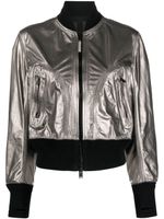 Isaac Sellam Experience metallic leather bomber jaclet - Argent