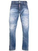 DSQUARED2 jean slim à effet usé - Bleu