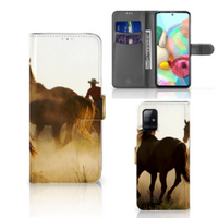 Samsung Galaxy A71 Telefoonhoesje met Pasjes Design Cowboy - thumbnail