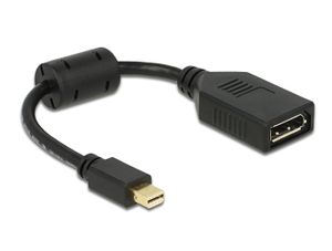 Delock 65554 Adapter mini DisplayPort male naar DisplayPort female 8K zwart