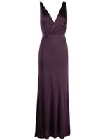 Lanvin robe longue sans manches à col v - Violet