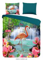 Pure Dekbedovertrek Flamingo-Lits-jumeaux (240 x 200/220 cm) - thumbnail