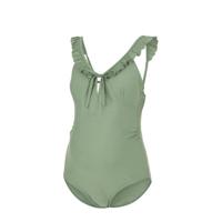 MAMALICIOUS zwangerschapsbadpak Daria met ruches groen