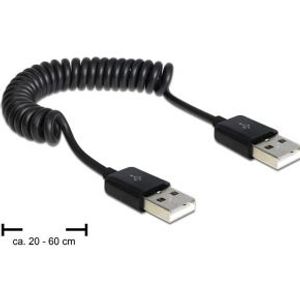 Delock 83239 Kabel USB 2.0-A male / male spiraalkabel