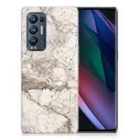 OPPO Find X3 Neo TPU Siliconen Hoesje Marmer Beige - thumbnail