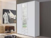 Kast TWIST 3 deuren 2 lades met spiegel wit
