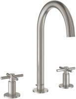 Grohe Atrio 3-gats Wastafelmengkraan met Waste Supersteel - thumbnail