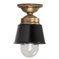 Kostas Brass Plafondlamp Zwart/Brons - thumbnail