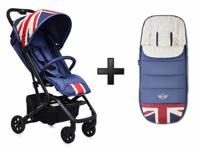 MINI by Easywalker XS Union Jack Vintage + Easywalker Voetenzak Union Jack Vintage