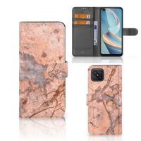 OPPO Reno4 Z Bookcase Marmer Oranje - thumbnail