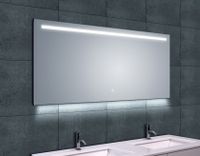 Badkamerspiegel Ambi one | 140x60 cm | Rechthoekig | Directe en indirecte LED verlichting | Touch button | Met verwarming - thumbnail