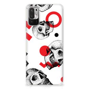 Silicone Back Case Xiaomi Redmi Note 10/10T 5G | Poco M3 Pro Skull Red