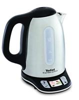 Tefal Draadloze elektrische waterkoker van roestvrij staal, 1,7 l, 2400 W, 7 temperaturen instelbaar van 60 tot 100°, digitaal scherm, warm houden 60 minuten, Express Control KI240D10