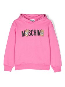 Moschino Kids hoodie à logo Teddy Bear imprimé - Rose