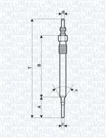 Gloeibougie MAGNETI MARELLI, Spanning (Volt)4,4V, u.a. für VW, Seat, Porsche, Audi, Skoda